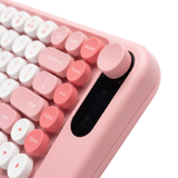 Combo Tastatura si Mouse Wireless TEKHERO® GOMOCHI, Design Ergonomic, Taste Silentioase, 75%, Conexiune 2.4GHz, pentru Office si Acasa, compatibil cu Laptop, Tableta, PC/Mini-PC, Telefon