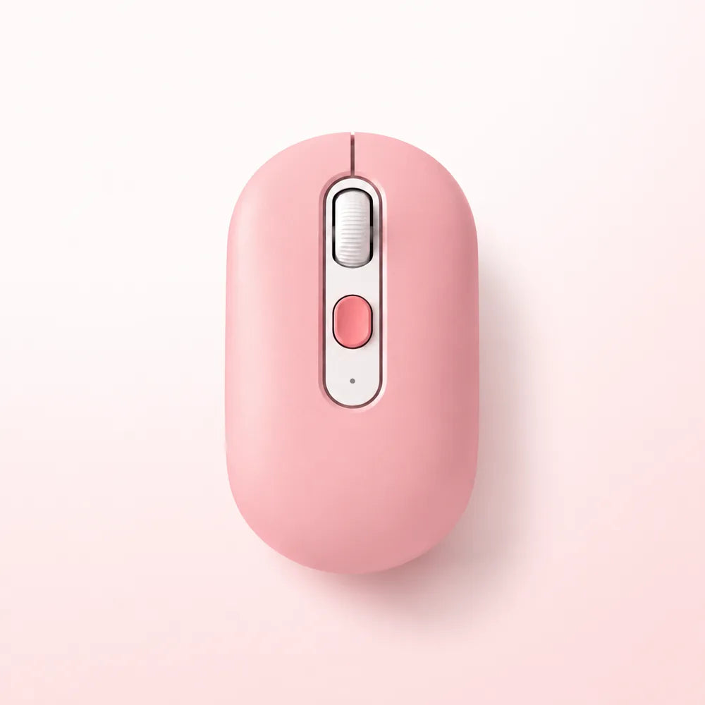 Mouse wireless ergonomic TEKHERO GOMOCHI, varianta Roz