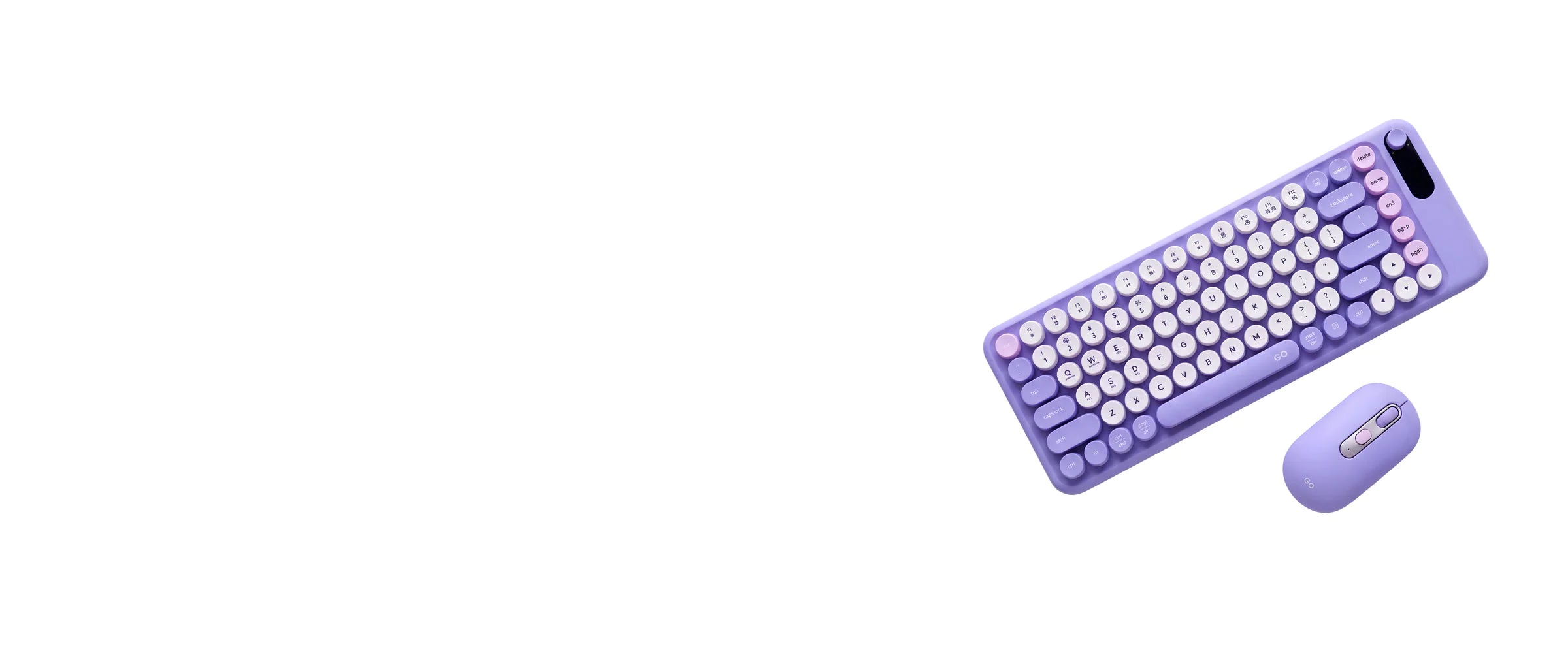 Combo tastatură și mouse wireless TEKHERO GOMOCHI, varianta Mov